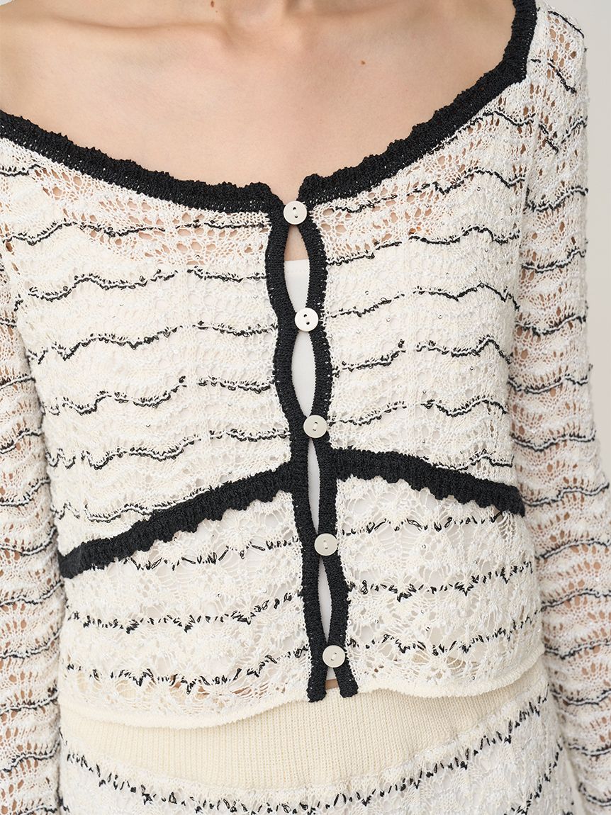 タグ付き♡SNIDEL♡クロシェニットトップス クロシェニットトップス(ニット)｜トップス｜SNIDEL(スナイデル)の通販
