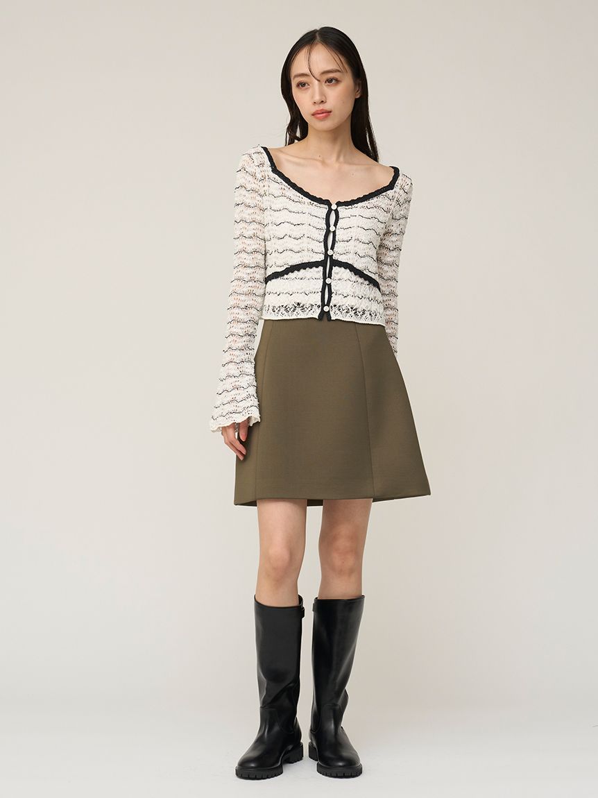 snidel コンパクトニットトップス クロシェニットトップス(ニット)｜トップス｜SNIDEL(スナイデル)の通販
