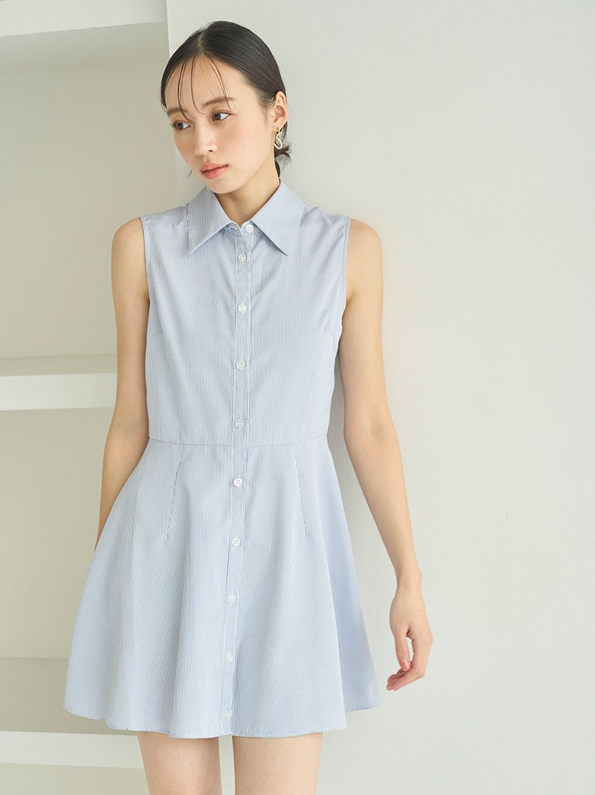 シャツレイヤードニットチュニック(ニット)｜トップス｜SNIDEL