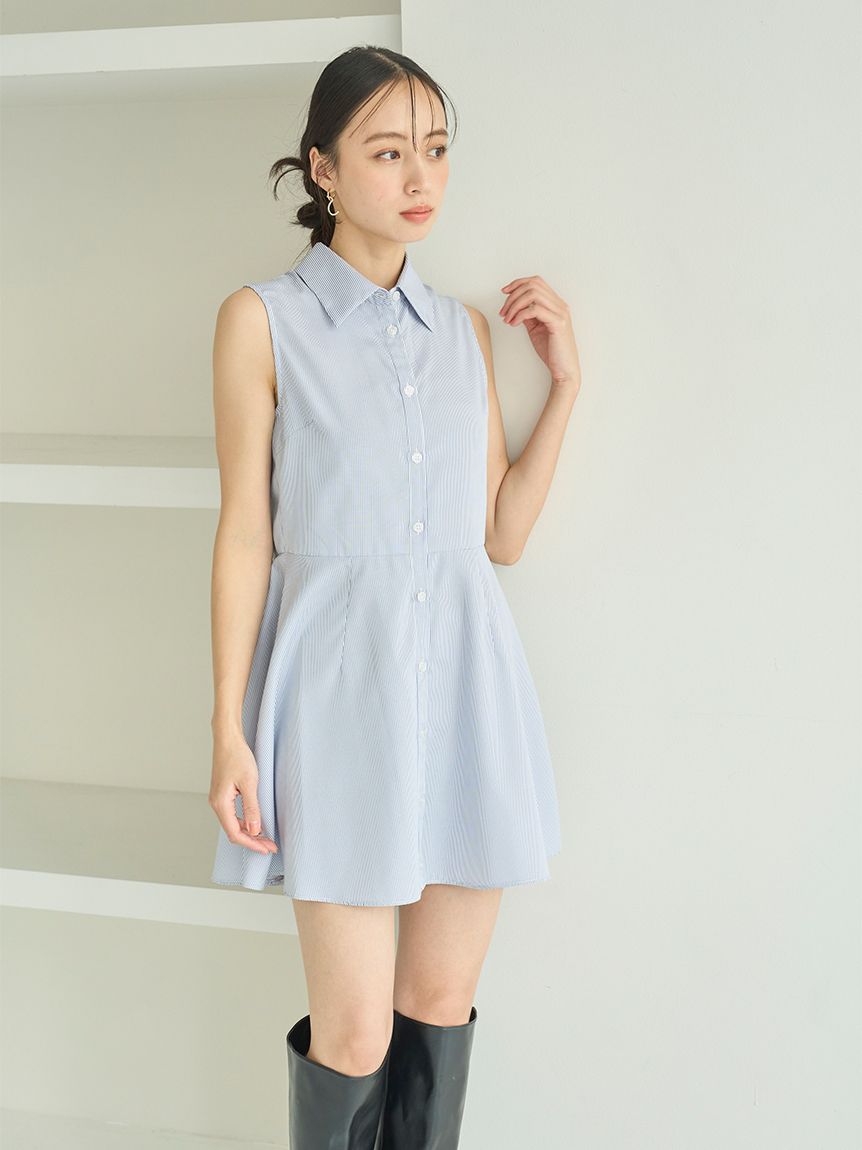 シャツレイヤードニットチュニック(チュニック)｜トップス｜SNIDEL