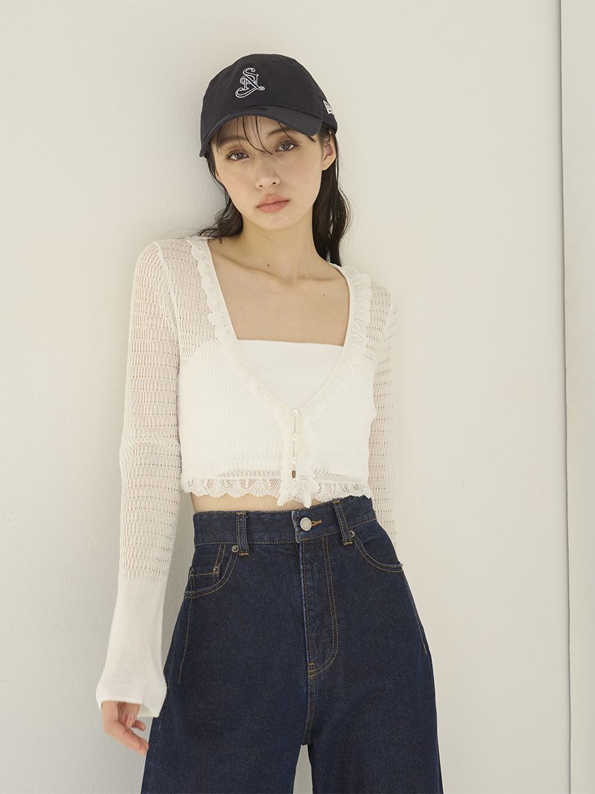 シアーフリルコンパクトカーディガン(カーディガン)｜トップス｜SNIDEL