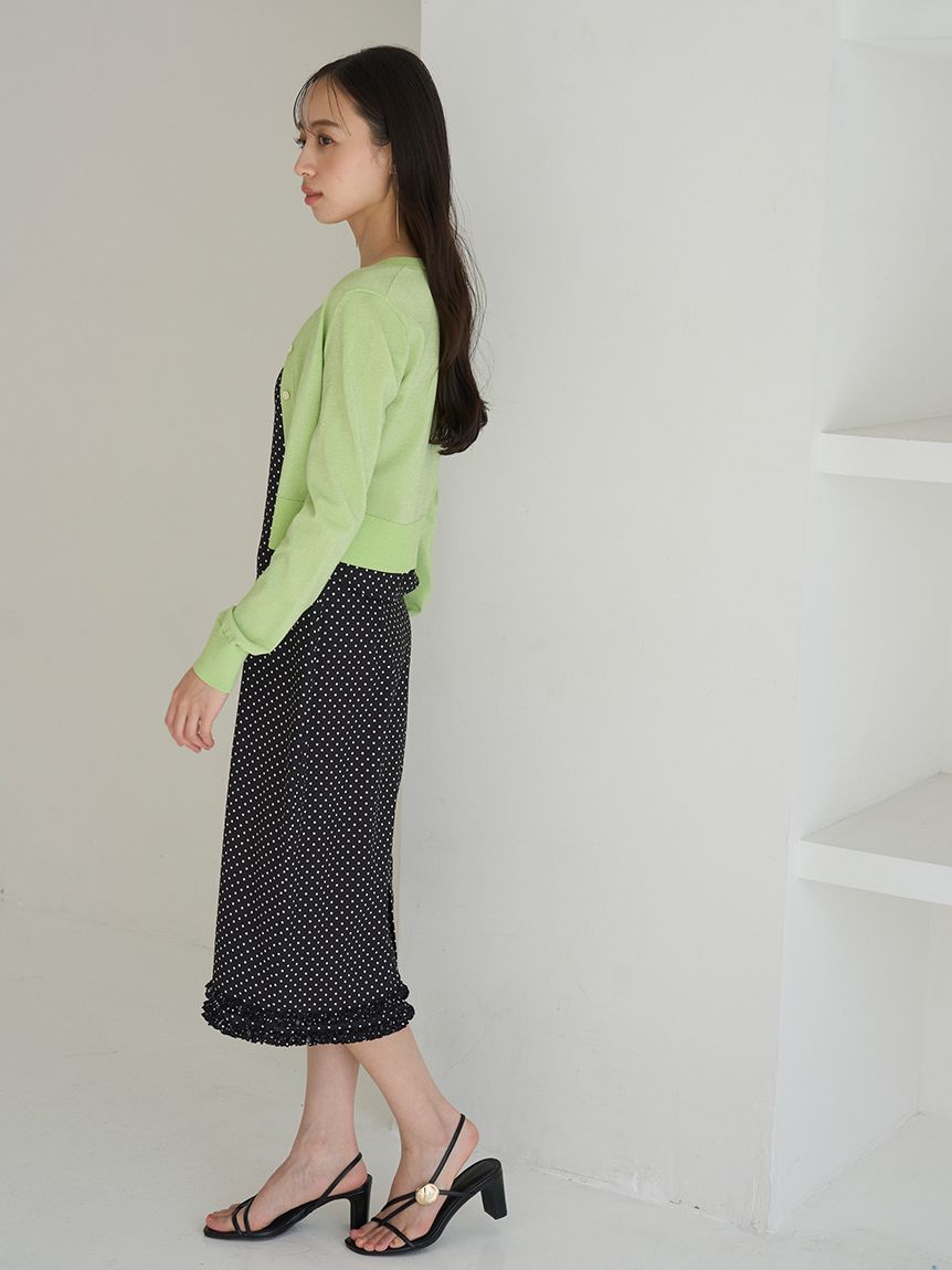 snidel スナ UVカットベーシックニットカーディガン 黄色 UVカットベーシックニットカーディガン(カーディガン)｜トップス