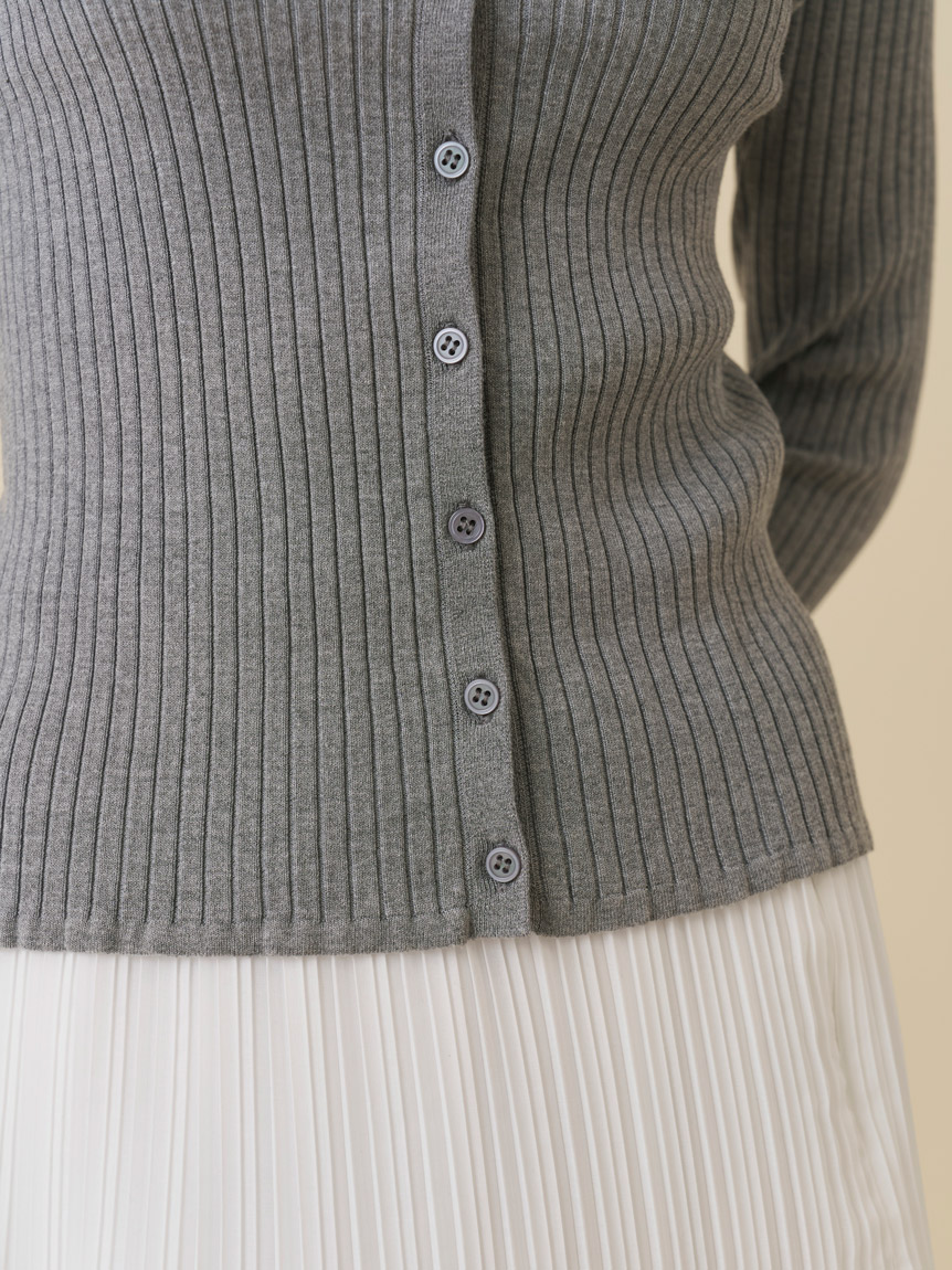 カラーテクスチャードニットカーディガン(カーディガン)｜トップス