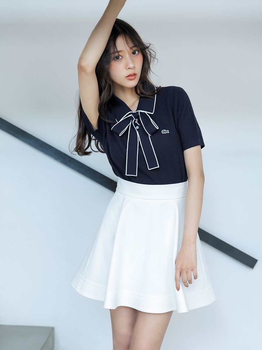クロエ ポロシャツ ニット 長袖 ボーダー ウール XS スノーホワイト Chloe（クロエ） Chloe Kids キッズ カーディガン C21234 レディース