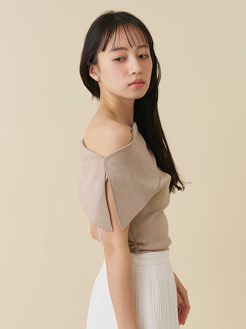 アシメデザインニットプルオーバー(ニット)｜トップス｜SNIDEL