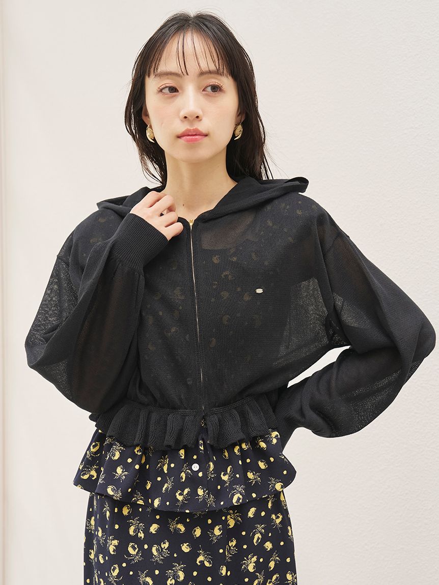 接触冷感】シアーニットパーカー(Tシャツ・カットソー)｜トップス