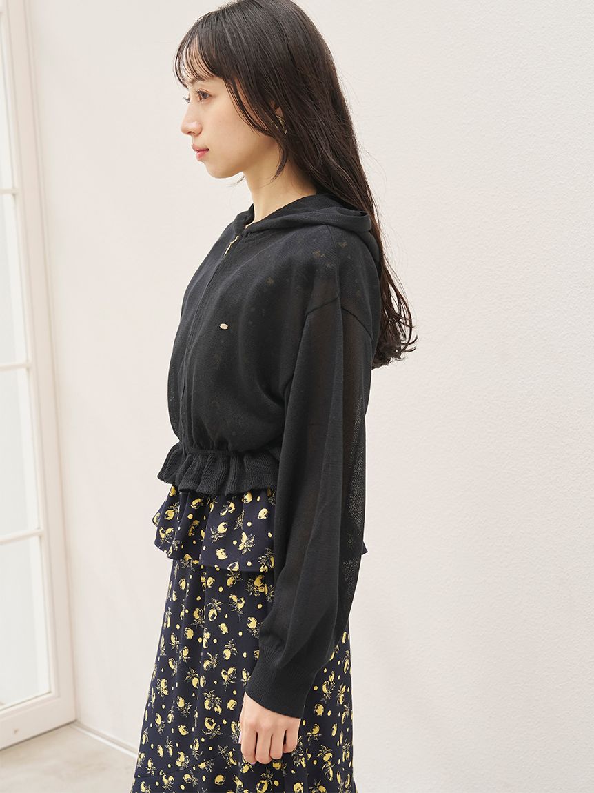 接触冷感】シアーニットパーカー(Tシャツ・カットソー)｜トップス