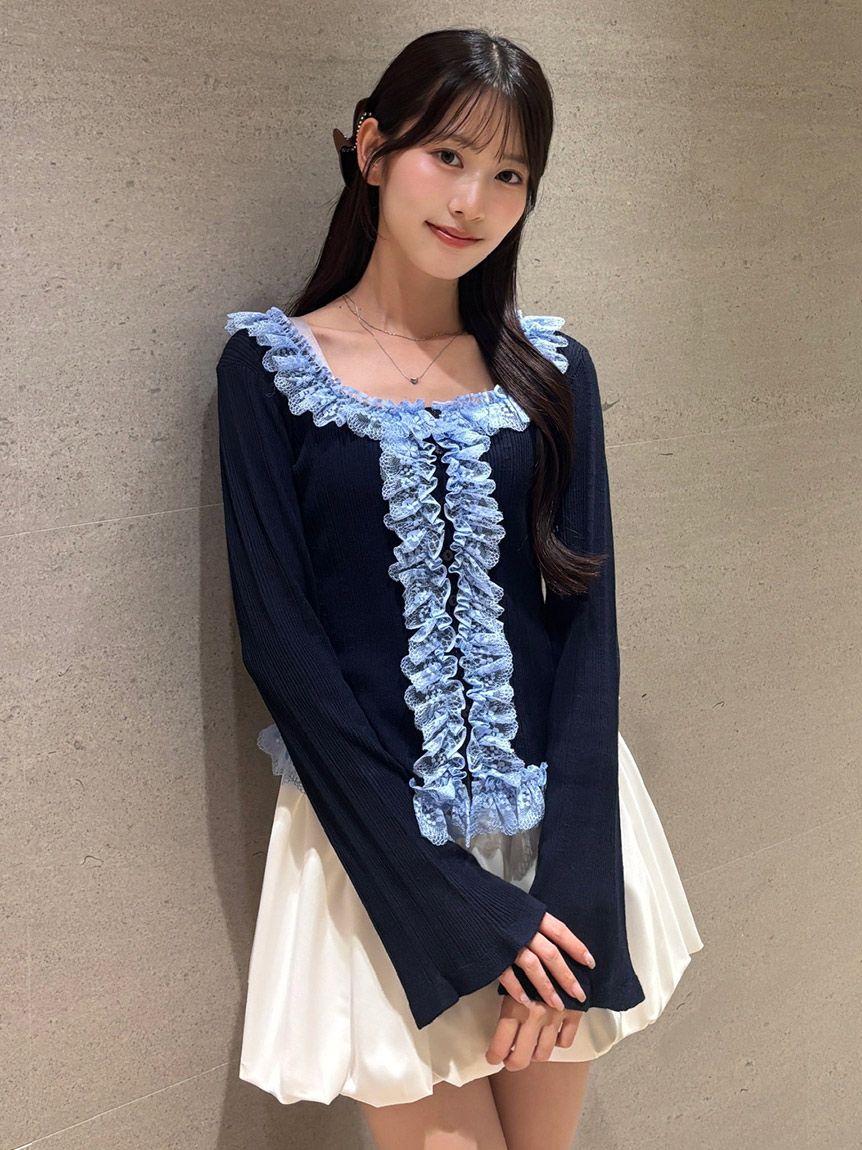 ベストセラー/多色展開】フリルニットプルオーバー(ニット)｜トップス