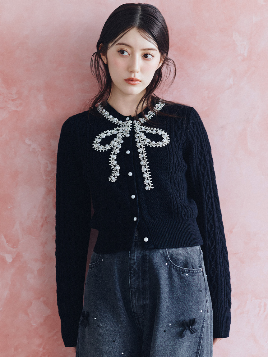WARM】ビジューニットプルオーバー(ニット)｜トップス｜SNIDEL