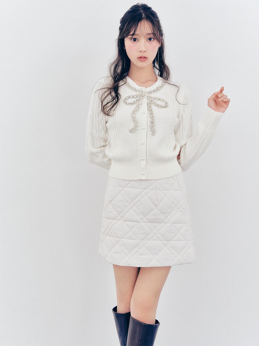 WARM】ビジューニットプルオーバー(ニット)｜トップス｜SNIDEL