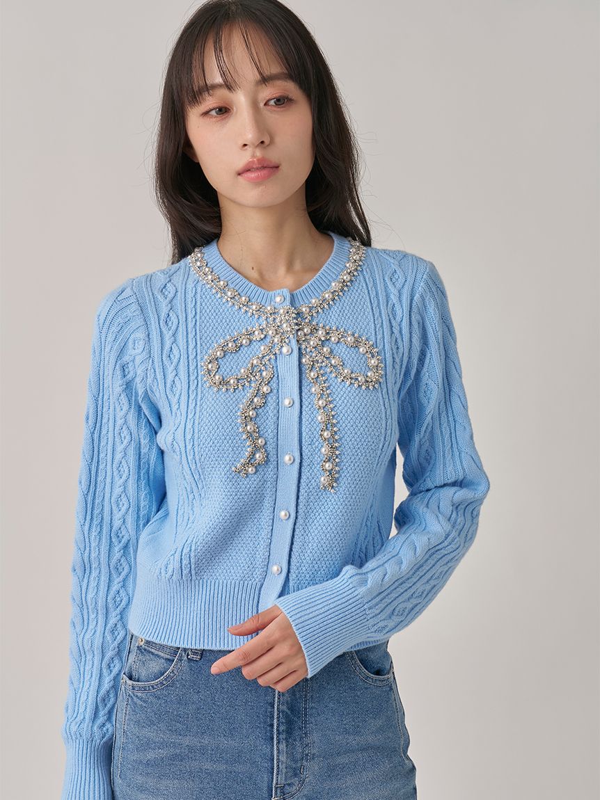 WARM】ビジューニットプルオーバー(ニット)｜トップス｜SNIDEL