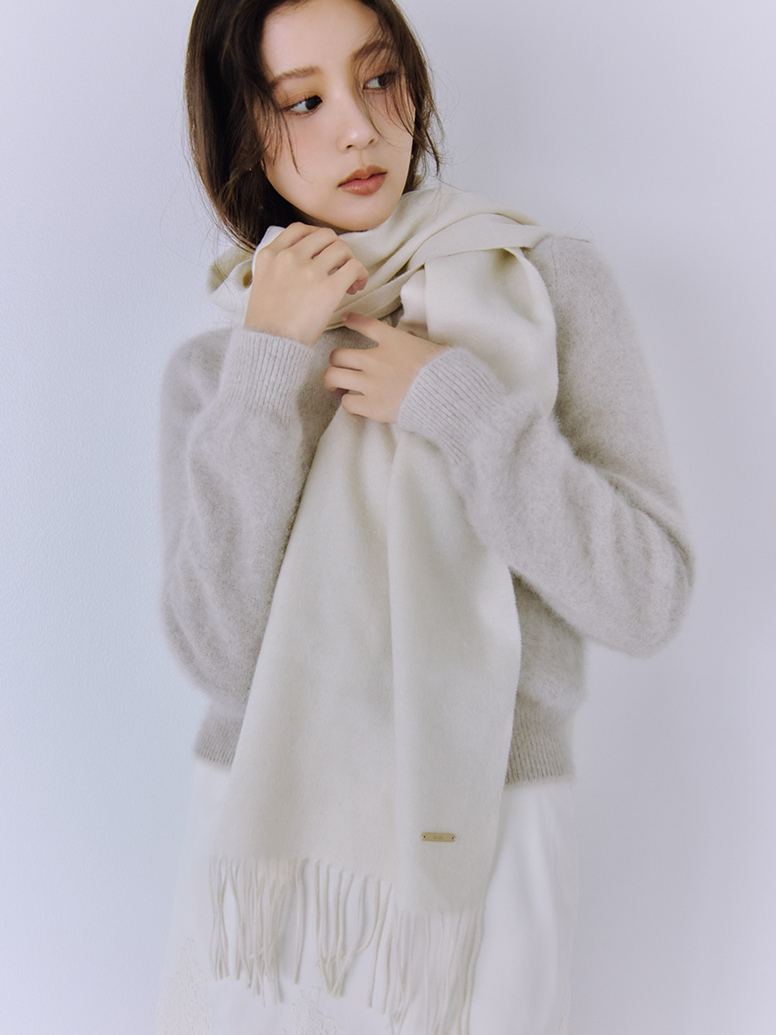 HIGH QUALITY】フォックスカシミヤクルーネックカーディガン(ニット
